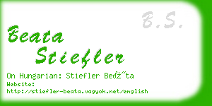 beata stiefler business card